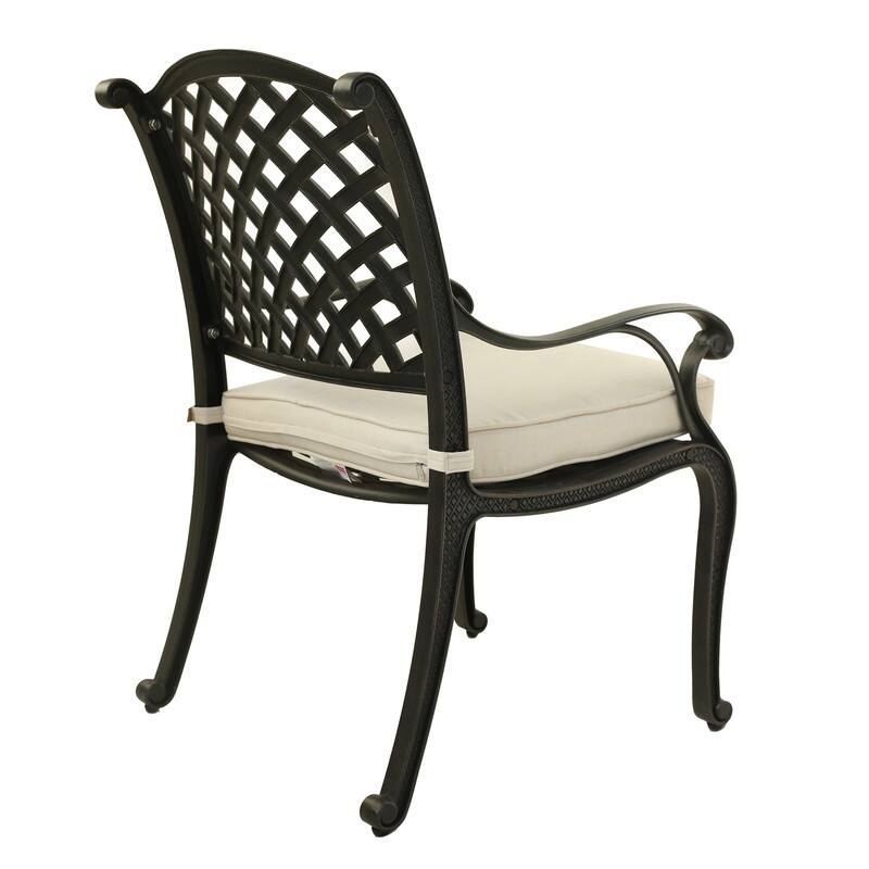 Ventura Cast Aluminum Dining Arm Chair with Cushion