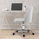 preview thumbnail 2 of 33, Home Office Chair Twill Fabric Ergonomic Desk Chair Computer Task Chair Vanity Chair