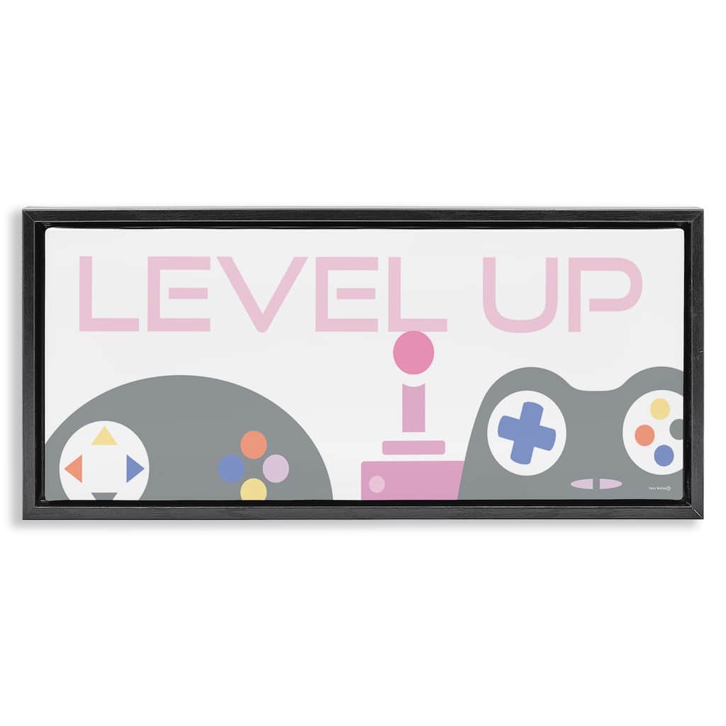 Stupell Level Up Retro Joysticks Framed Floater Canvas Wall Art Design By Yass Naffas Designs