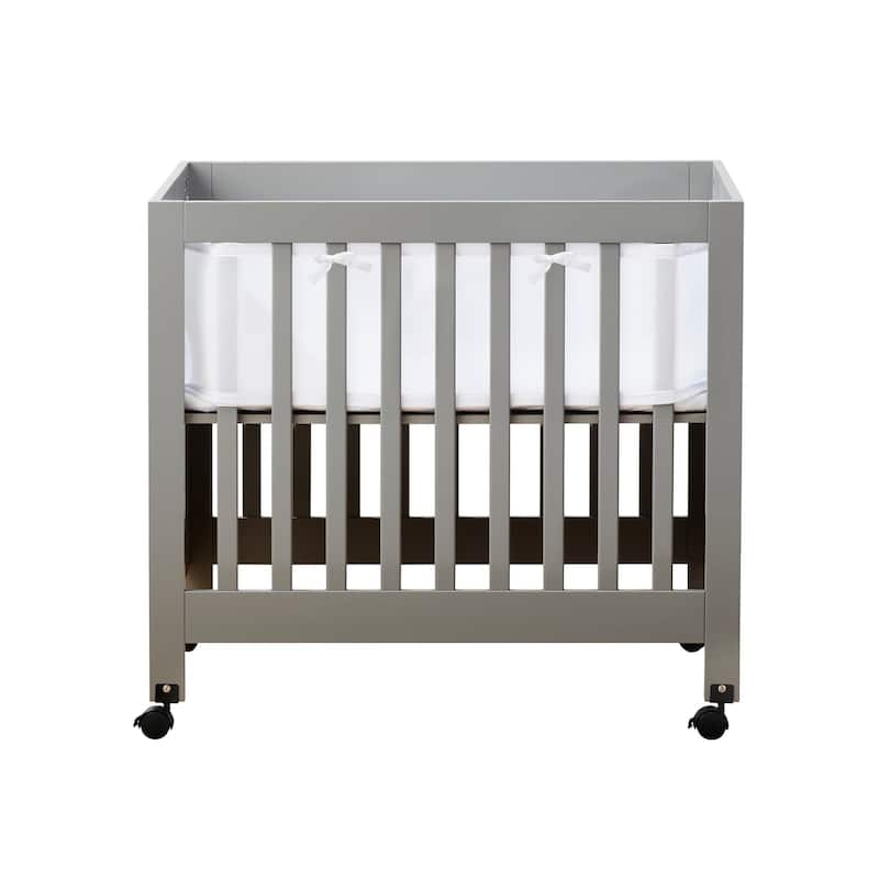 BreathableBaby Breathable Mesh Liner for Mini Cribs, Classic 3mm Mesh (Size 4M Covers 4 Sides, Mini Cribs Only) - White