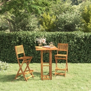 vidaXL Bistro Table 29.5"x29.5"x43.3" Solid Wood Acacia