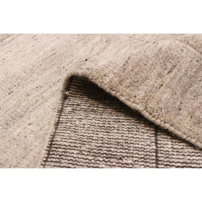 ECARPETGALLERY Hand-knotted Tangier Light Grey Wool Rug - 5'1 x 7'11