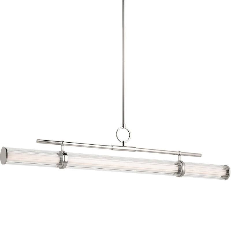 Kichler 52753LED Riven 48" Wide LED Linear Chandelier - Polished Nickel