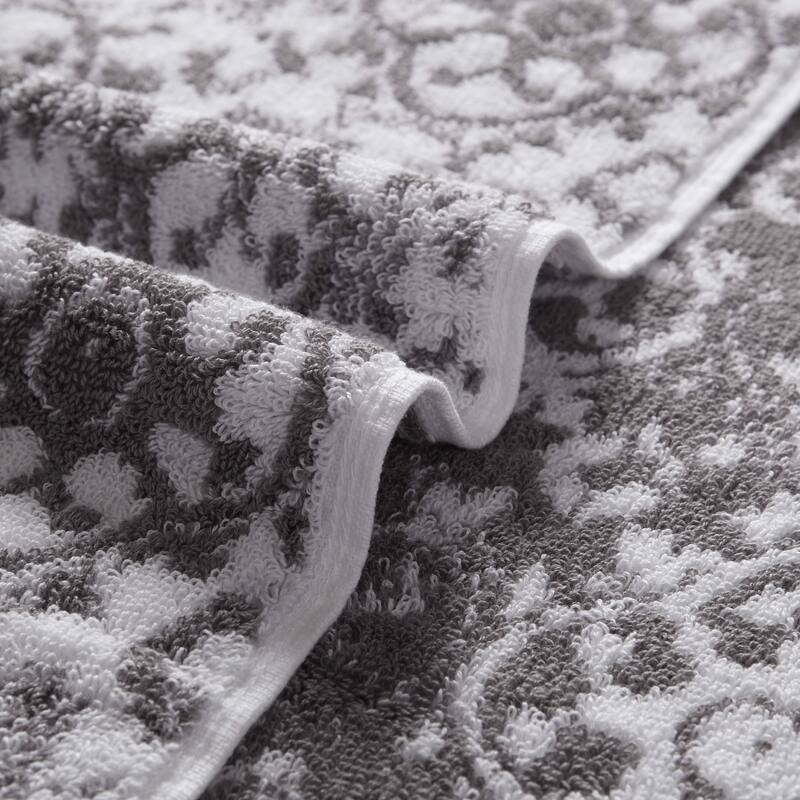 Jessica Simpson Aziza Collection Patterned Bath Towels, Set of 4