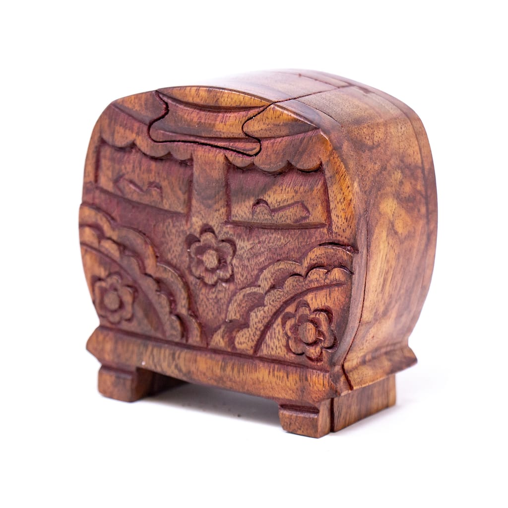 Handmade Retro Camper Van Sheesham Wood Puzzle Box