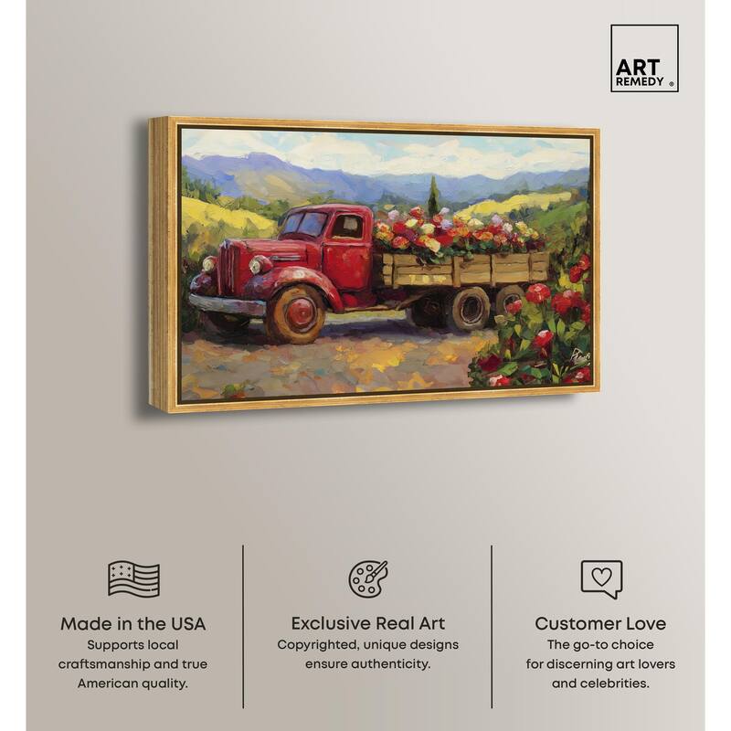 Flowers in Transit II Canvas by Art Remedy