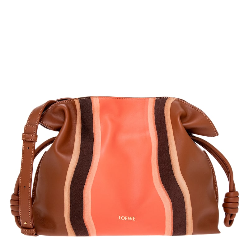 Loewe Medium Flamenco Clutch - Pink and Brown