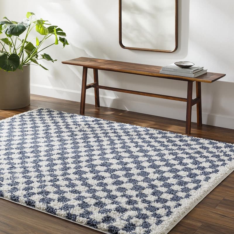 Livabliss Birmingham Transitional Area Rug - Blue - 6' 7" x 9'