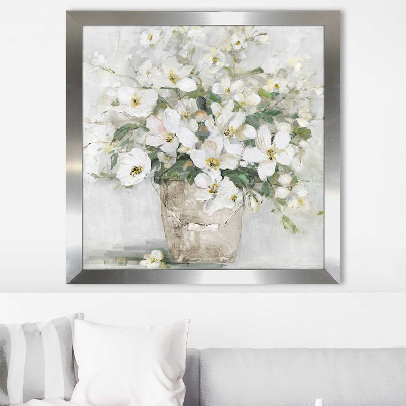 "Cottage Blooms II (Square)" by Sally Swatland Print on Acrylic