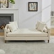 preview thumbnail 32 of 42, 75.2"Wide Upholstered Chaise Lounge with Nailheads, Sleeper Sofa Couch With 4 Throw Pillows & 2 Bolsters, Rubberwood Legs