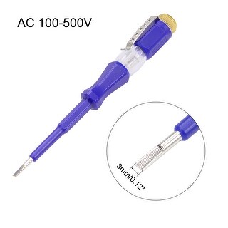 Circuit Tester, 3mm Slot Voltage Tester Pen Screwdriver AC 100-500V 5pcs