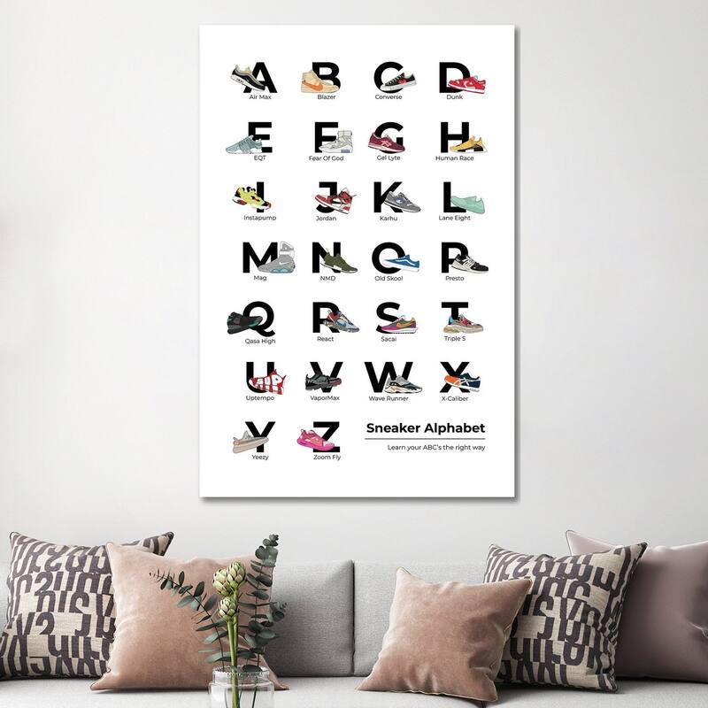 iCanvas "Sneaker Alphabet" by avesix Canvas Print