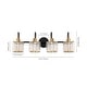 preview thumbnail 9 of 37, Chrome/ Black/ Gold Modern Over Mirror Crystal Bathroom Restroom Wall Lighting Fixtures Bath Lights Vanity Light