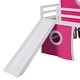 preview thumbnail 13 of 13, Full Size Loft Bed with Slide, Pink Tent, Tower, Playhouse Design & Spacious Under-Bed Storage for Bedroom, Easy Assembly, Pink