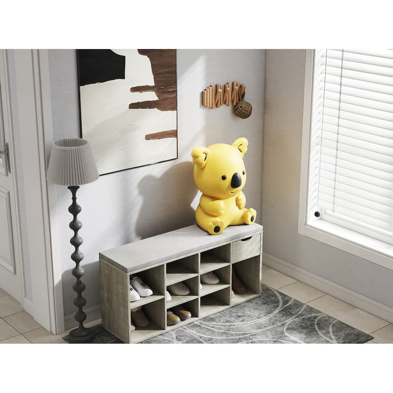 Entryway Bench with Padded Cushion