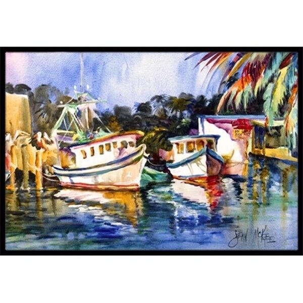 Carolines Treasures JMK1045MAT Fly Creek Fish Market Indoor & Outdoor Mat 18 x 27 in.