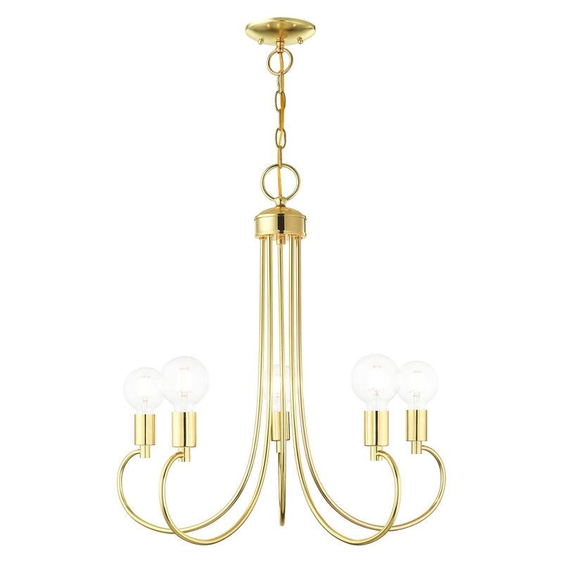 Livex Lighting 5-light Polished Brass Chandelier, 42925-02 - 25" Dia x 25.5" H