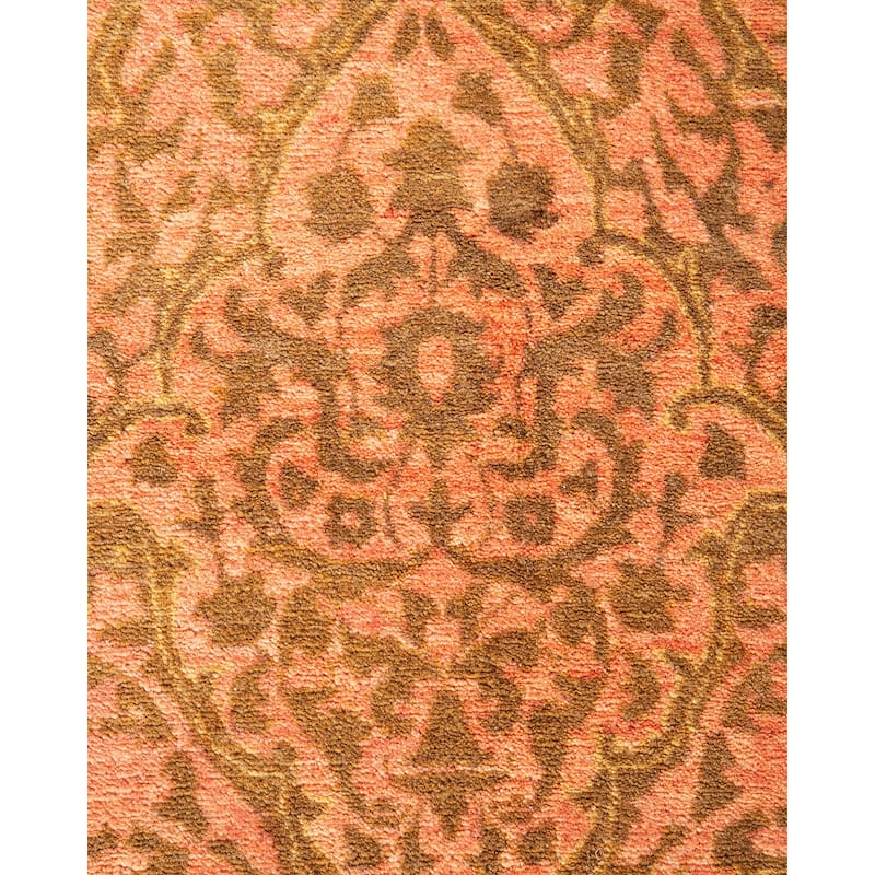 Overton Hand Knotted Wool Traditional Oriental Yellow Area Rug - 6' x 9'