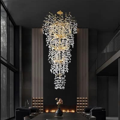 KAYLA Crystal Dimmable LED Tiered Chandelier - 118in