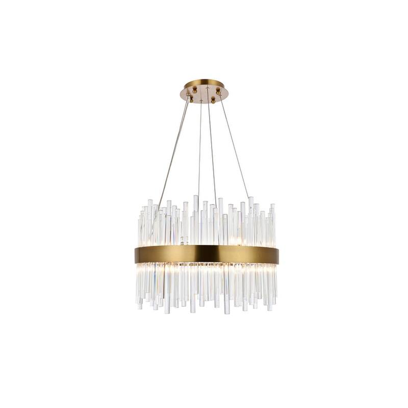 Gold Chandelier Clear Crystal - 20-Inch