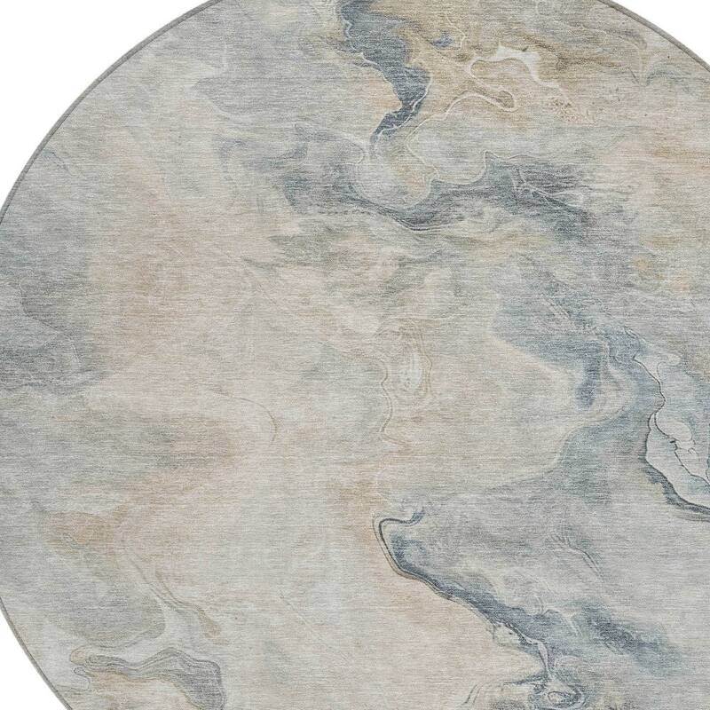 HomeRoots Abstract Modern Rectangle Outdoor Rug