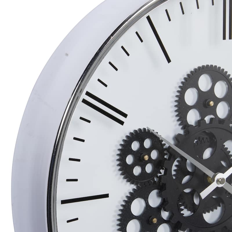 Metal Wall Clock - White - Roche River Decor