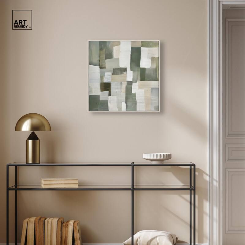 Pale Jade Green I Canvas by Art Remedy