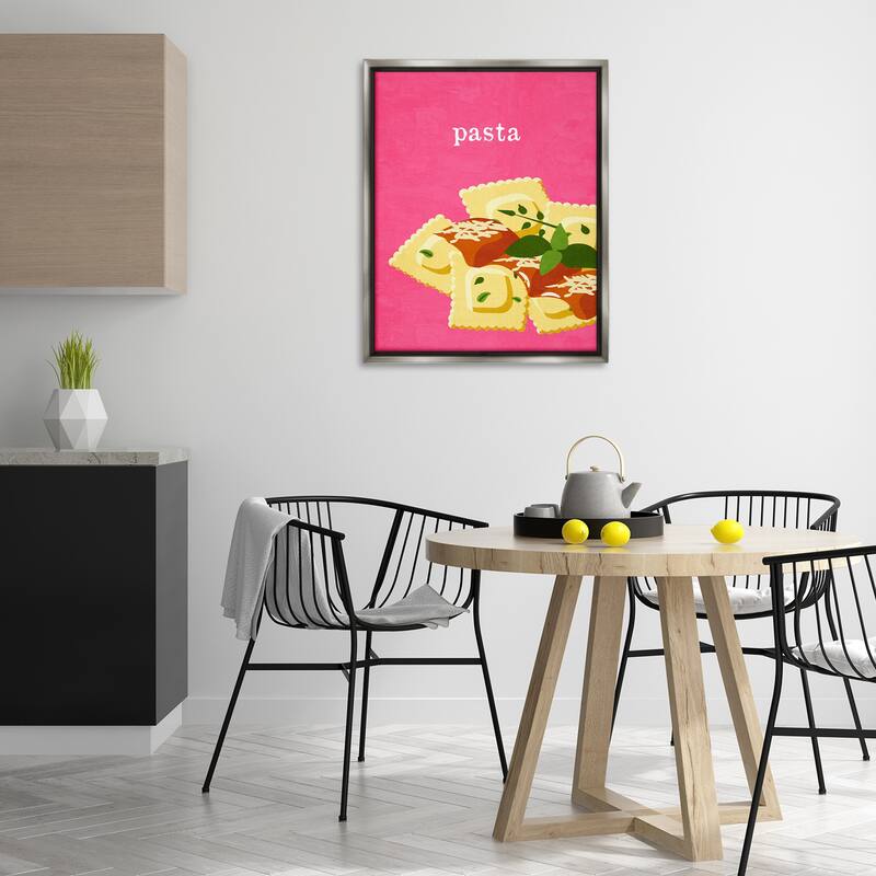 Stupell Ravioli Pasta Dish Framed Floater Canvas Wall Art Design By Kim Allen