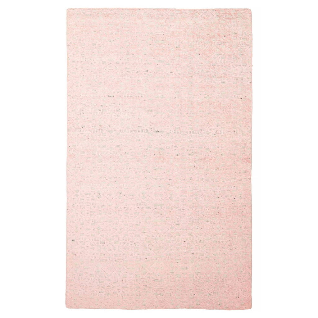 ECARPETGALLERY Hand-knotted Tangier Pink Silk, Wool Rug - 4'11 x 8'1