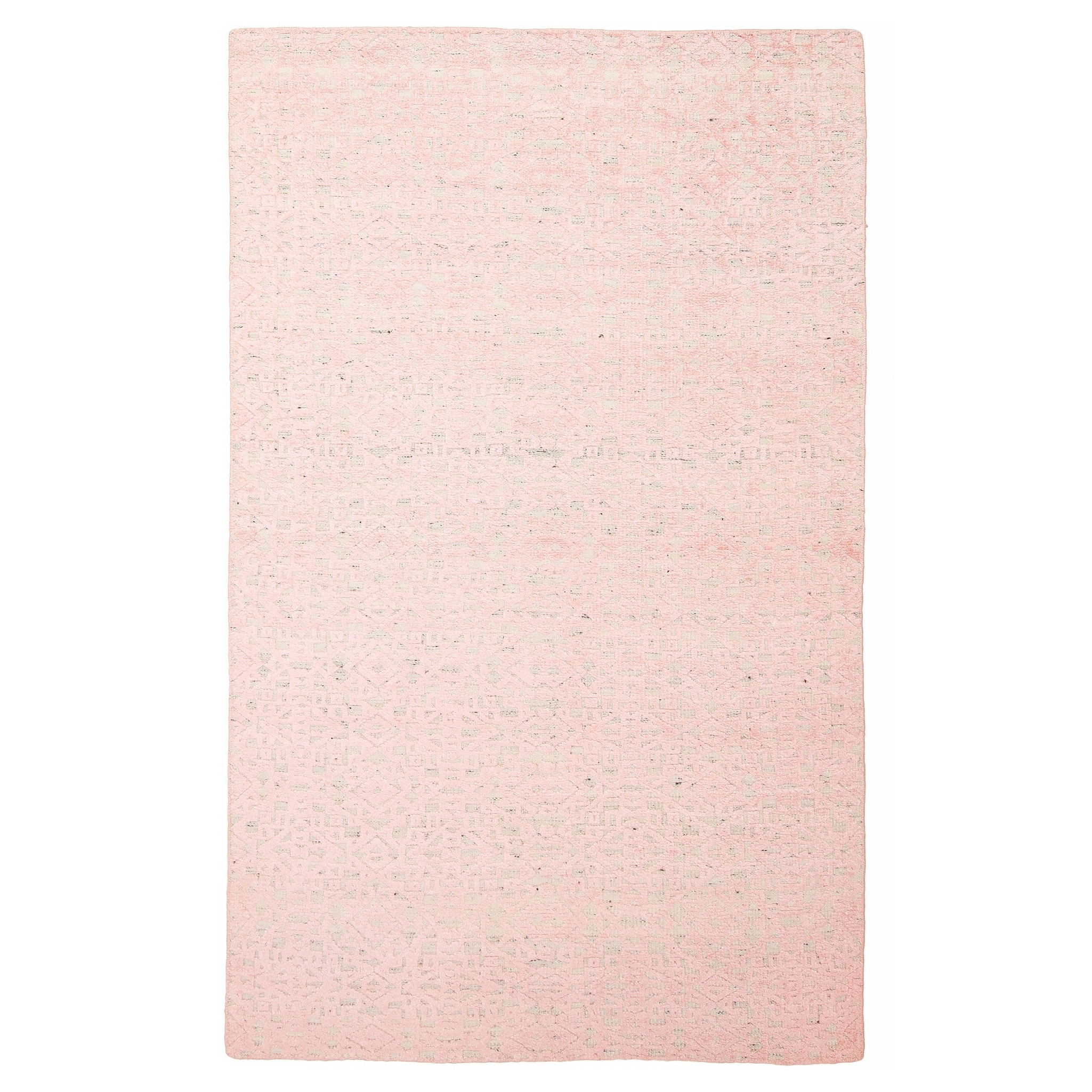 ECARPETGALLERY Hand-knotted Tangier Pink Silk, Wool Rug - 4'11 x 8'1