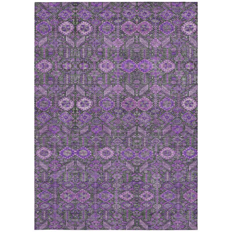 Nax Lush Floral Weather Resistant Classic Meets Modern Outdoor Rug