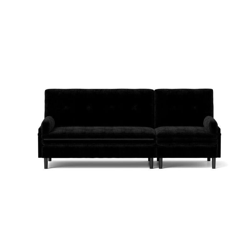 Corduroy Adjustable 3-seater Sofa and Guest Bed