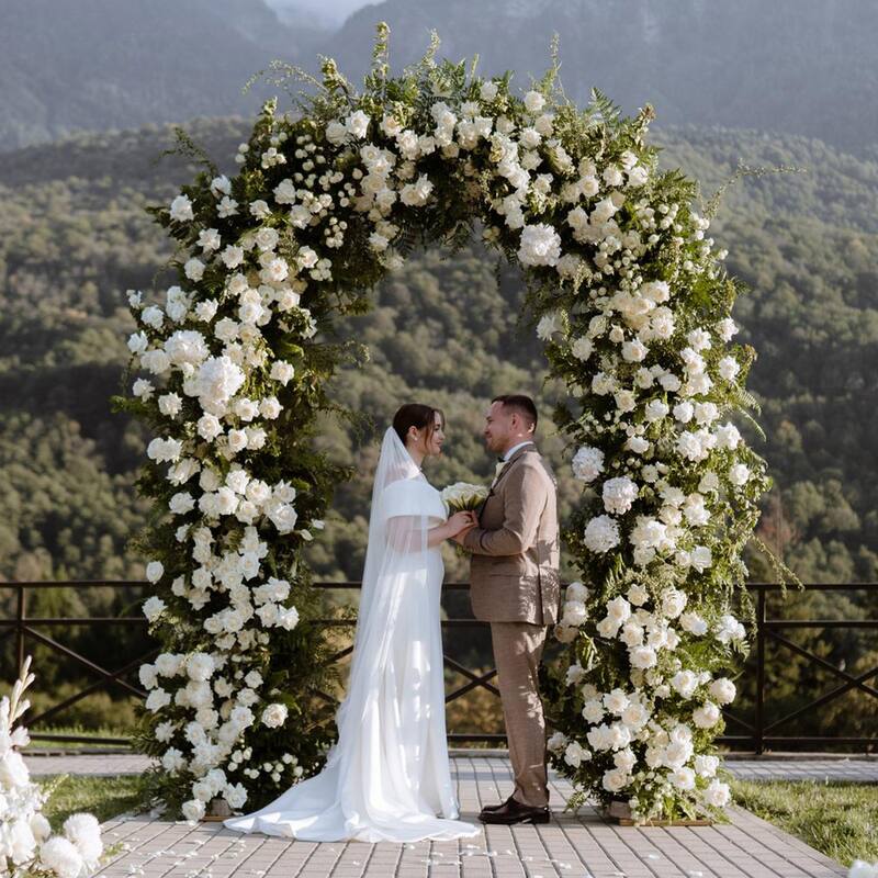 Metal Garden Arch, Outdoor Garden Arch Arbor Trellis for Climbing Plants, Wedding Arches for Ceremony