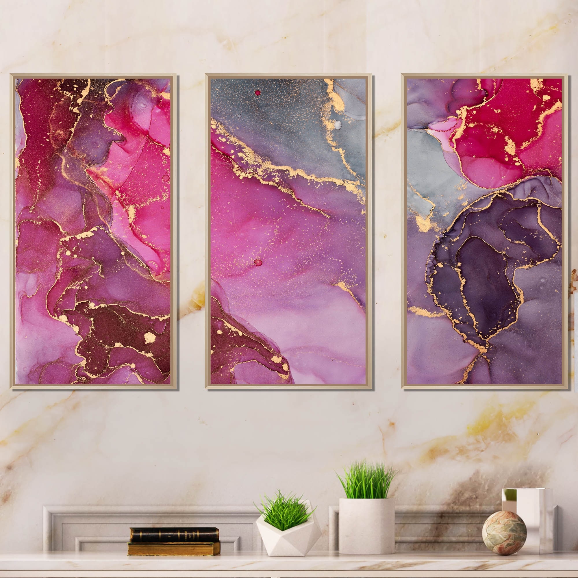 https://ak1.ostkcdn.com/images/products/is/images/direct/f335c52208acf9e4711af1af5e7a38a678d09a56/Designart-%22Pink-And-Black-Luxury-Abstract-Fluid-Art-III%22-Modern-Framed-Canvas-Wall-Art-Set-of-3---4-Colors-of-Frames.jpg