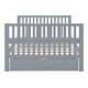 preview thumbnail 30 of 58, 2-in-1 Convertible Crib, Full Size Bed Frame with Drawers and 3 Height Options, Modern Baby Crib Toddler Bed with Guard Rail