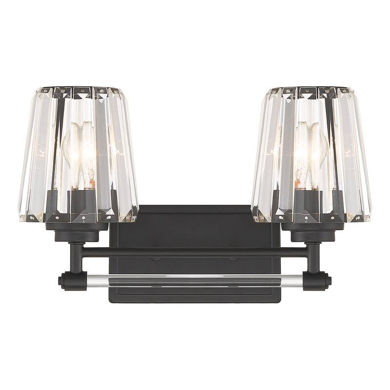 Savoy House 8-6001-2 Garnet 2 Light 16" Wide Vanity Light - Matte Black