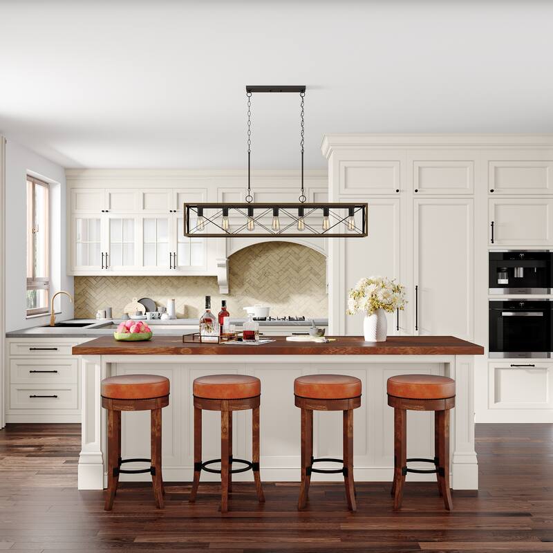 Acroma Farmhouse 7-light Linear Rectangle Chandelier