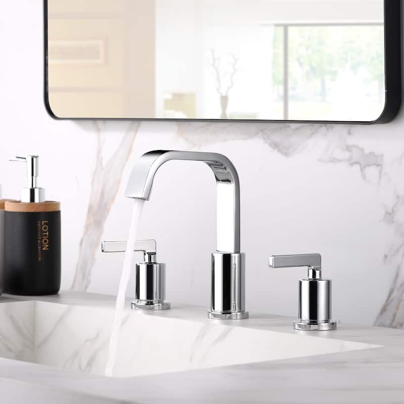 Luxier WSP04-T Widespread Bathroom Faucet with Pop-Up Drain