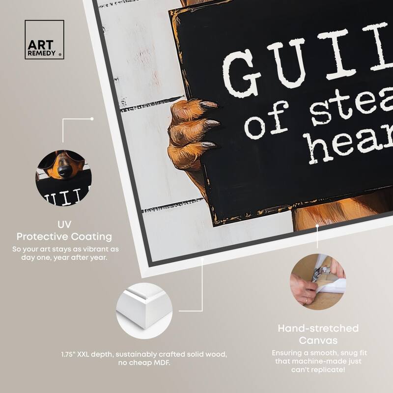 Guilty of Stealing Hearts Canvas by Art Remedy
