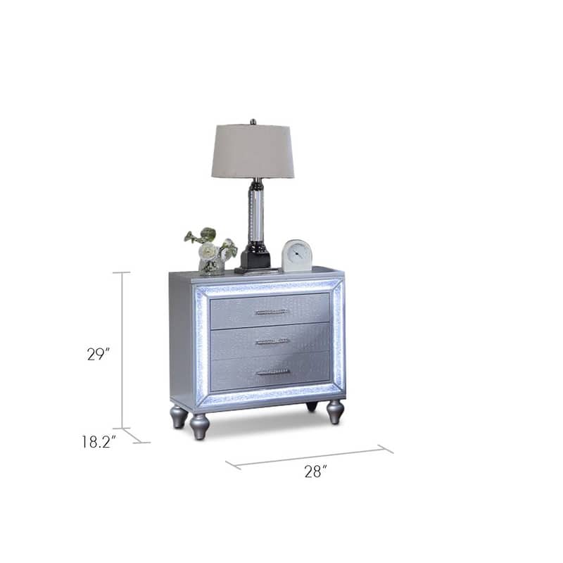 Giana Crystal Tufted Headboard w/LED lights