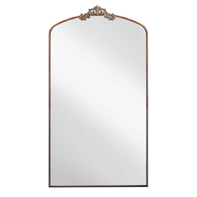 Classic Antique Arched Mirror Hanging or Leaning Against Wall
