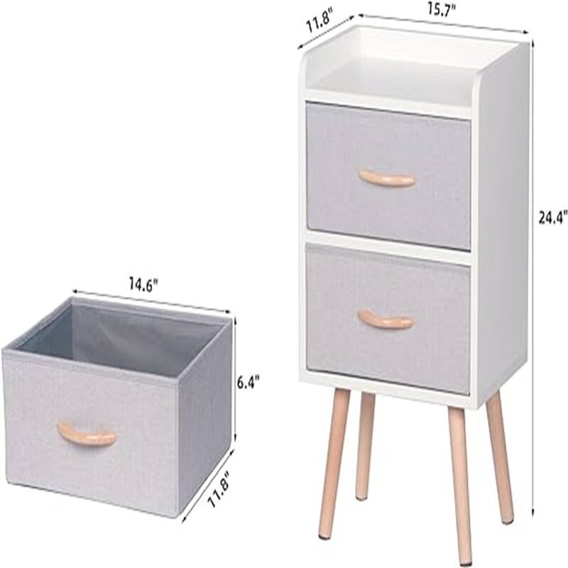 NightStand with Fabric Drawer