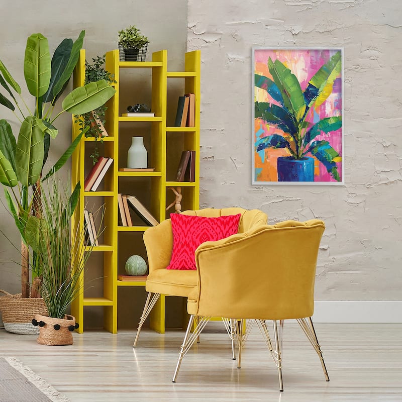 Stupell Modern Bright House Plant Framed Giclee Art Design By LSR Design Studio