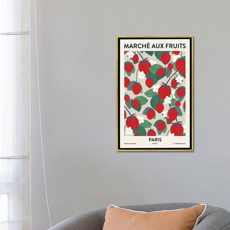 iCanvas "Fruit Market Paris" by Ana Martinez Framed