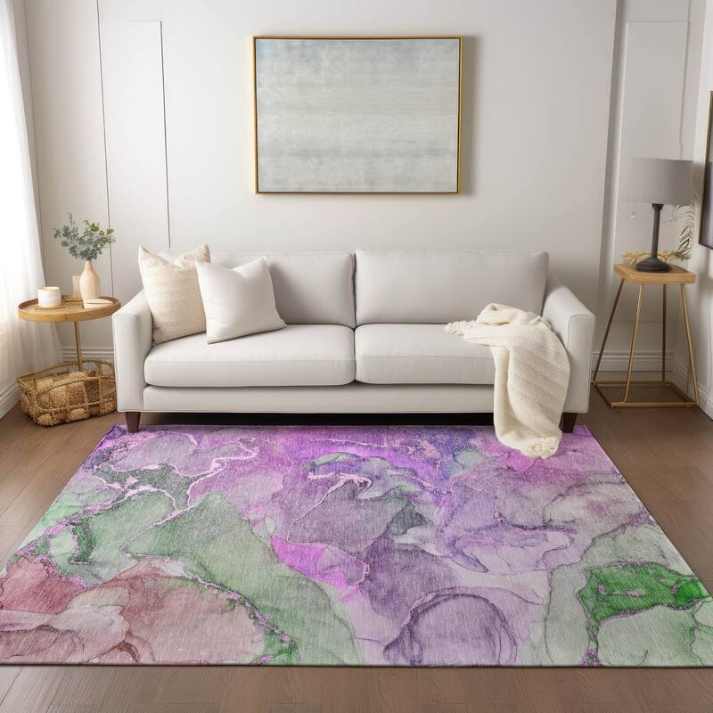 Almisi Unique Abstract Weather Resistant Sleek Contemporary Outdoor Rug