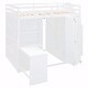 preview thumbnail 25 of 30, Full Size Bunk Bed with Wardrobe,Desk and Shelves