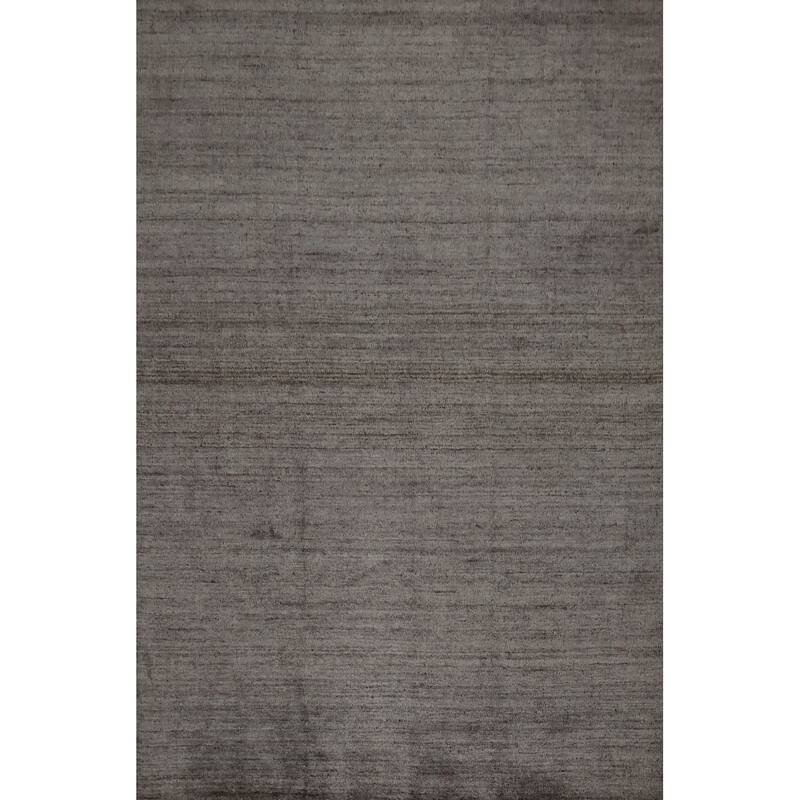 Hand Knotted Oriental 100% Wool Carpet Tribal Contemporary Greys & Charcoal Gabbeh Area Rug - 11' 3'' X 8' 5''