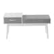 Option White Wood & Grey Fabric