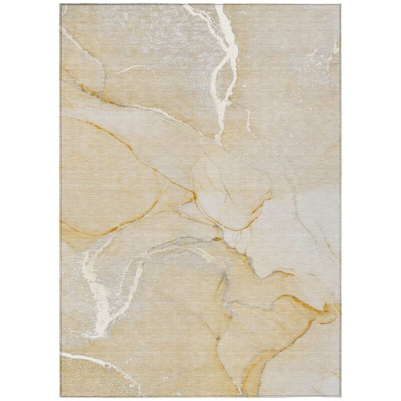 Elfi Modern Art-Inspired Weather Resistant Blended Style Outdoor Rug