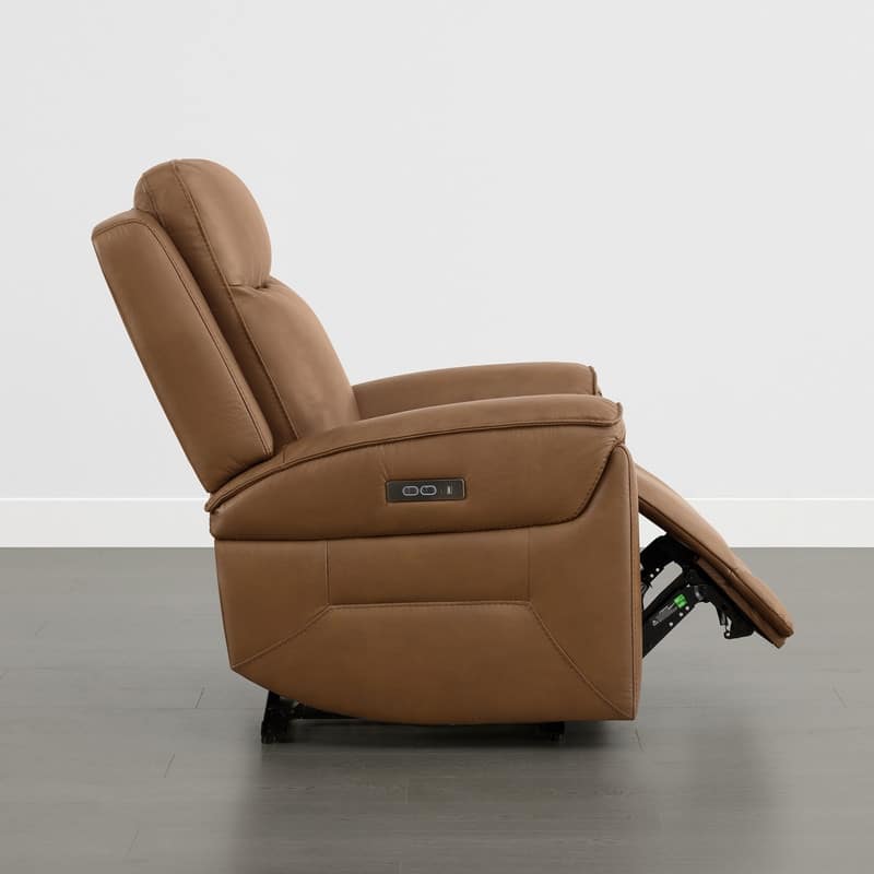 Spruce & Spring Dual Motors Genuine Leather Zero Gravity Recliner with Power Headrest